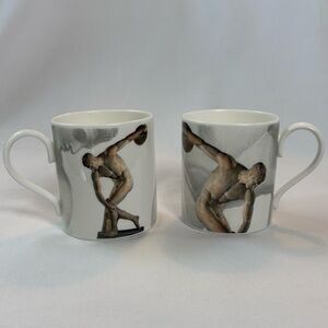 Artistic Male Nude Sculpture Bone China Mugs- Discobolus (Listing 2 of 3)